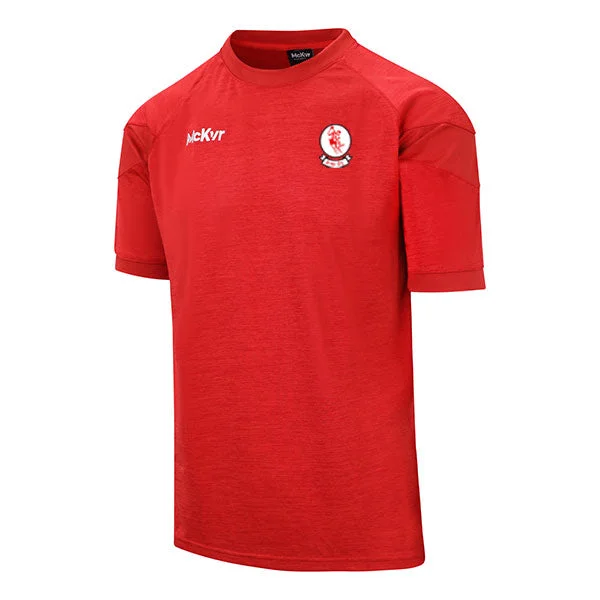 Mc Keever Eire Og GAA Carlow Core 22 T-Shirt - Adult - Red-- Collared T-Shirt Boat Neck A-Line