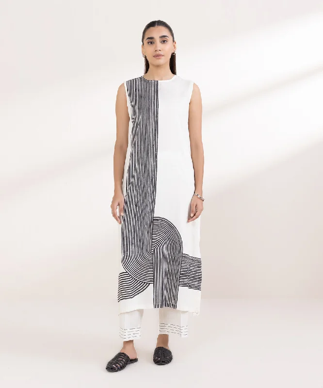Printed Linen Shirt-- Graphic T-Shirt Round Neck Polyester
