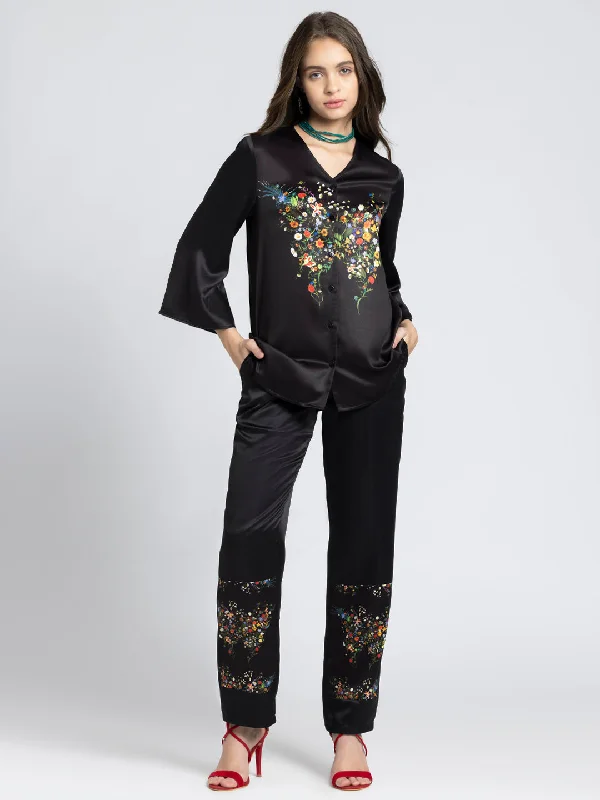 Varley Shirt Co-ord Set-- Hooded Caped Shawl Collar