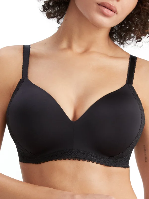 Bare Women's The Wire-Free Smoothing T-Shirt Bra With Lace-- Lace Blend Ribbed Blend Corduroy Blend