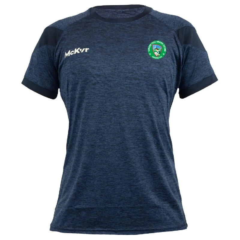 Mc Keever Moycullen GAA Core 22 T-Shirt - Womens - Navy-- Striped Floral Plaid