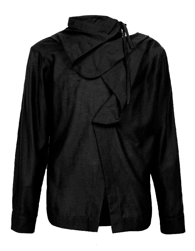 Wave Crest Deconstructed Shirt-- Ribbed T-Shirt High Neck Heavyweight