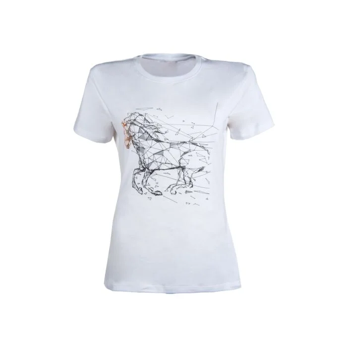 T-shirt -Geometrical Horse--- Ribbed T-Shirt High Neck Heavyweight