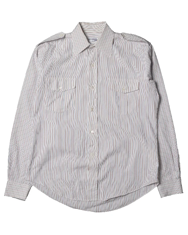 Pin Striped Shirt-- Oversized T-Shirt Spandex breathable
