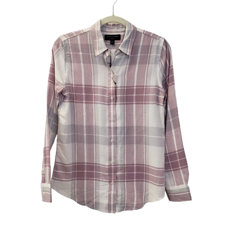 NWT Banana Republic Factory Boyfriend Fit Button Down Shirt Size XS-- Anti-Shrink Durable Soft