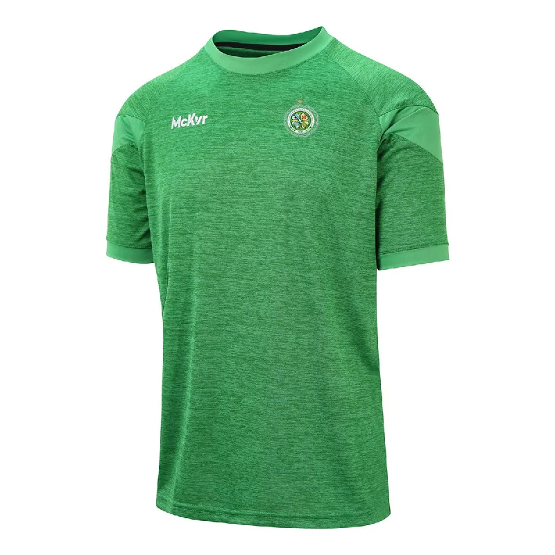 Mc Keever The Association of Irish Celtic Supporters Clubs Core 22 T-Shirt - Adult - Green-- Welt Pockets Slit Pockets