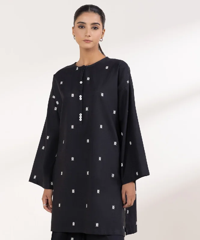 Printed Khaddar Shirt-- Rayon Velvet Corduroy