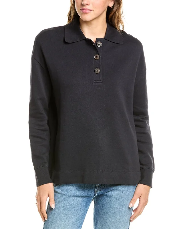 Vince Polo Shirt-- Solid Print Embellished