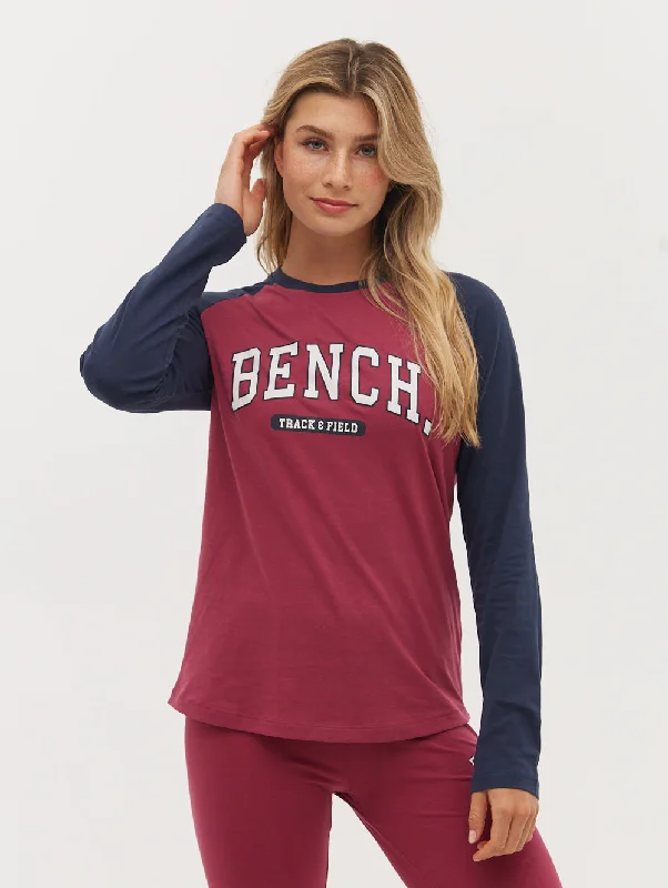 Myaree Varsity Baseball T-Shirt-- Print Jacquard Patchwork