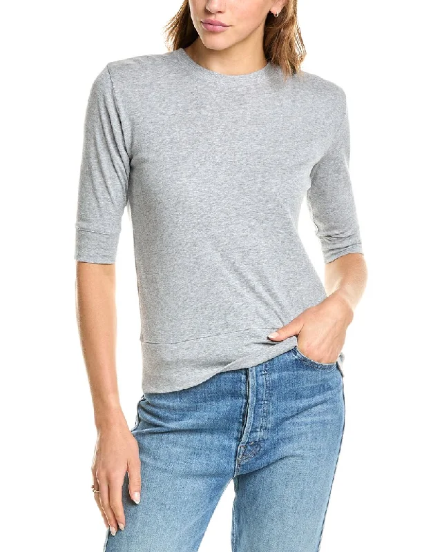 Vince Elbow Sleeve T-Shirt-- Embroidered Appliqued Beaded