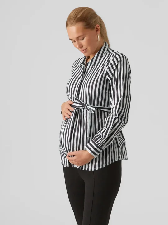 Regular Fit Nursing Shirt-- Collared T-Shirt Boat Neck A-Line