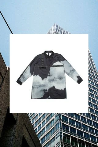 Army Style Embroidery shirt-- Modern Contemporary Chic