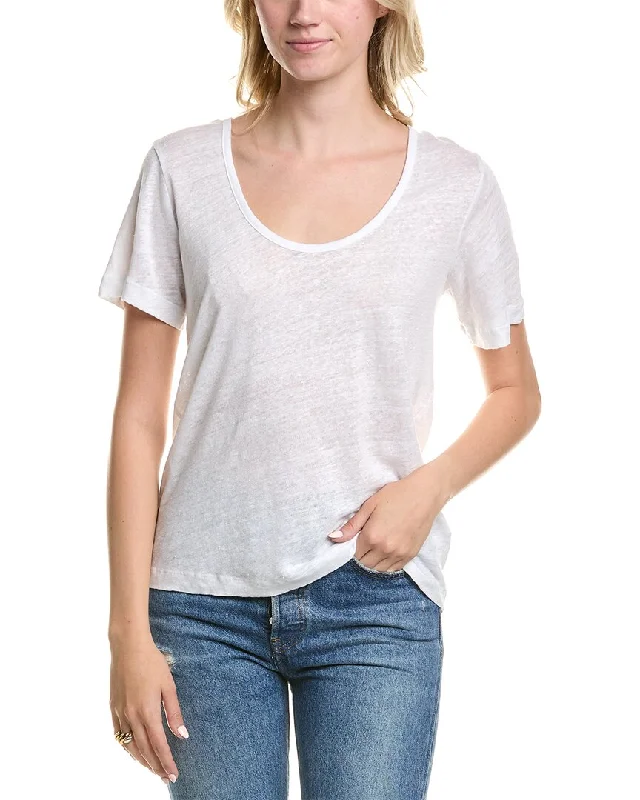 Reiss Frances Linen Scoop Neck Shirt-- Layered Multi-layer Single Layer