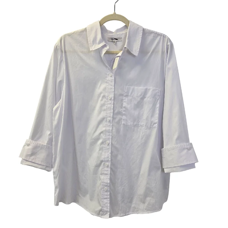 NWT Madewell Classic Maybel Button Down Shirt w/Adjustable Cuffs Size Small-- Knit Fabric Woven Fabric Fleece Fabric