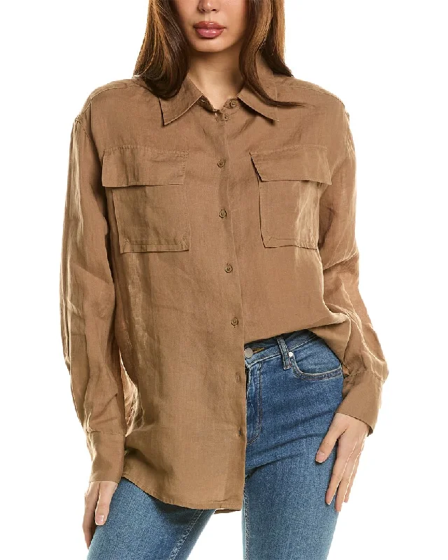 Reiss Soul Linen Safari Shirt-- Boxy Fit Fitted Loose