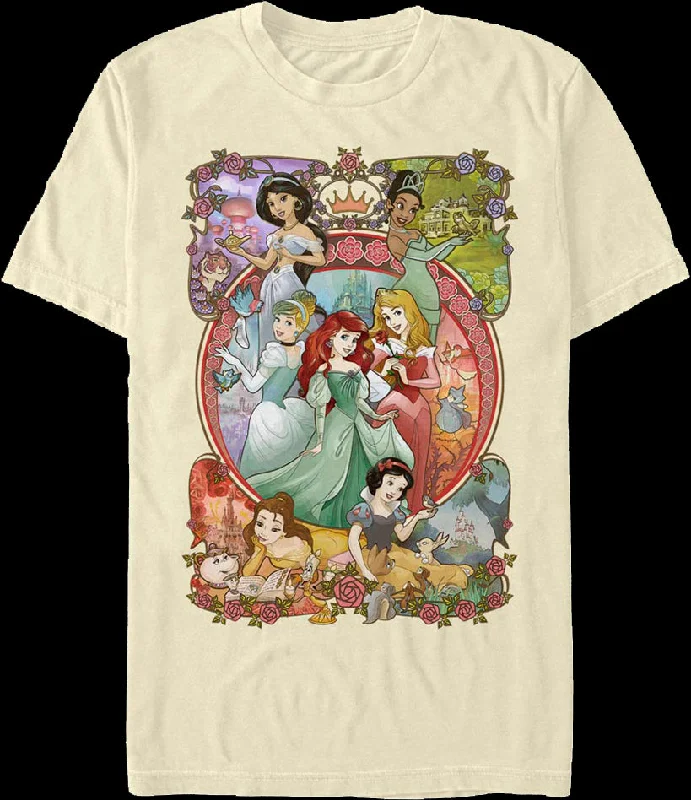 Disney Princesses T-Shirt-- Nylon Fabric Polyester Fabric Spandex Fabric