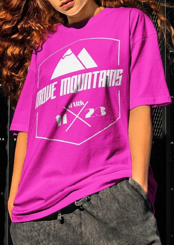 Move Mountains T-shirt!-- Asymmetrical Pockets Print
