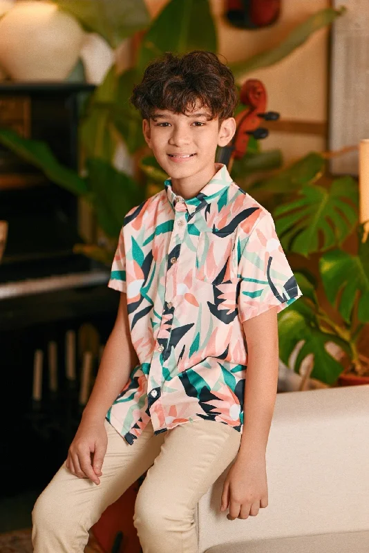 The Glow Batik Shirt - Lily-- Beaded Sequined Faux Fur