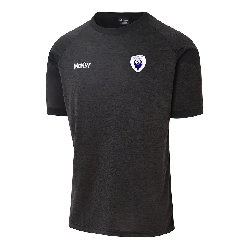 Mc Keever Craigavon City FC Core 22 T-Shirt - Adult - Black-- Ribbed Striped Patterned