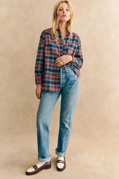 Max Shirt - Tartan-- Fleece Fabric Down Fabric Feather Fabric