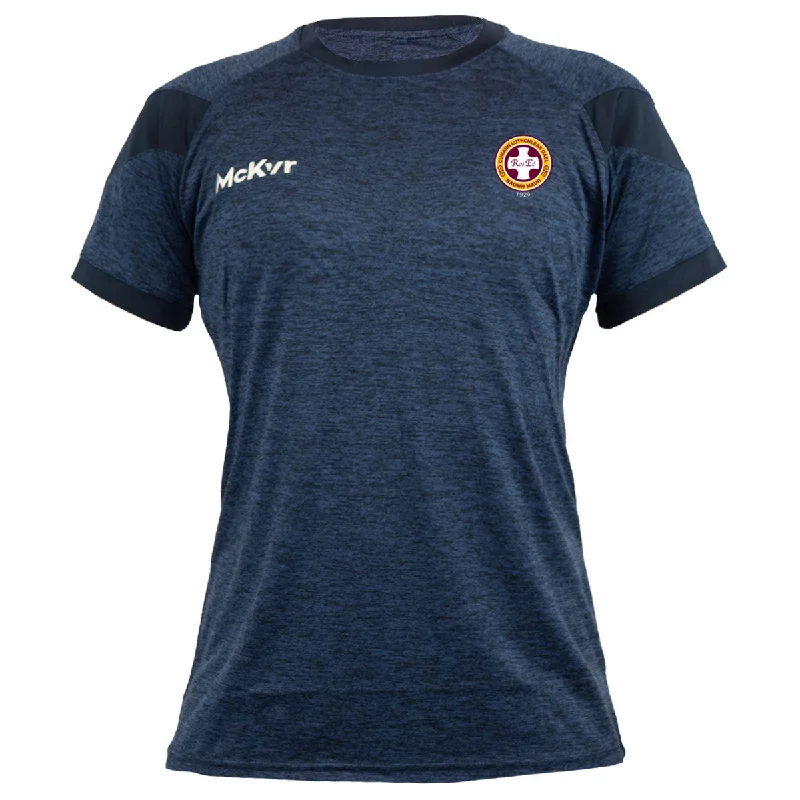 Mc Keever St Maurs Core 22 T-Shirt - Womens - Navy-- Chenille Brocade Lace