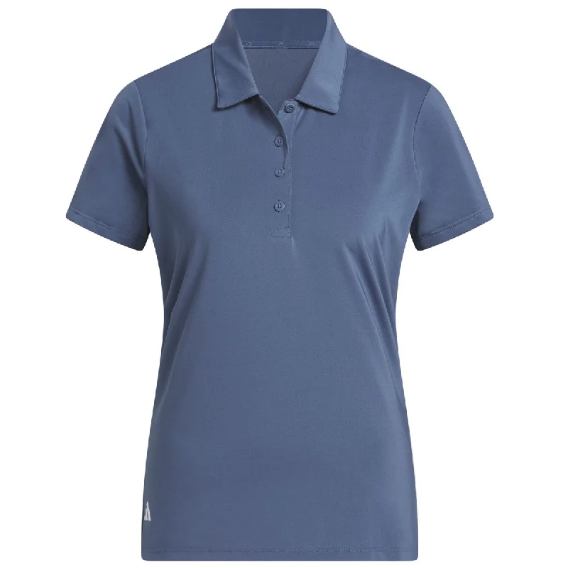 adidas Ultimate365 Solid Short Sleeve Polo Shirt - Womens - Blue-- Print Jacquard Patchwork