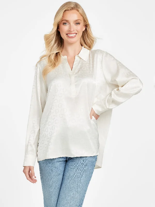 Garinda Logo Shirt-- Zippered Front Buttoned Front Snap Front