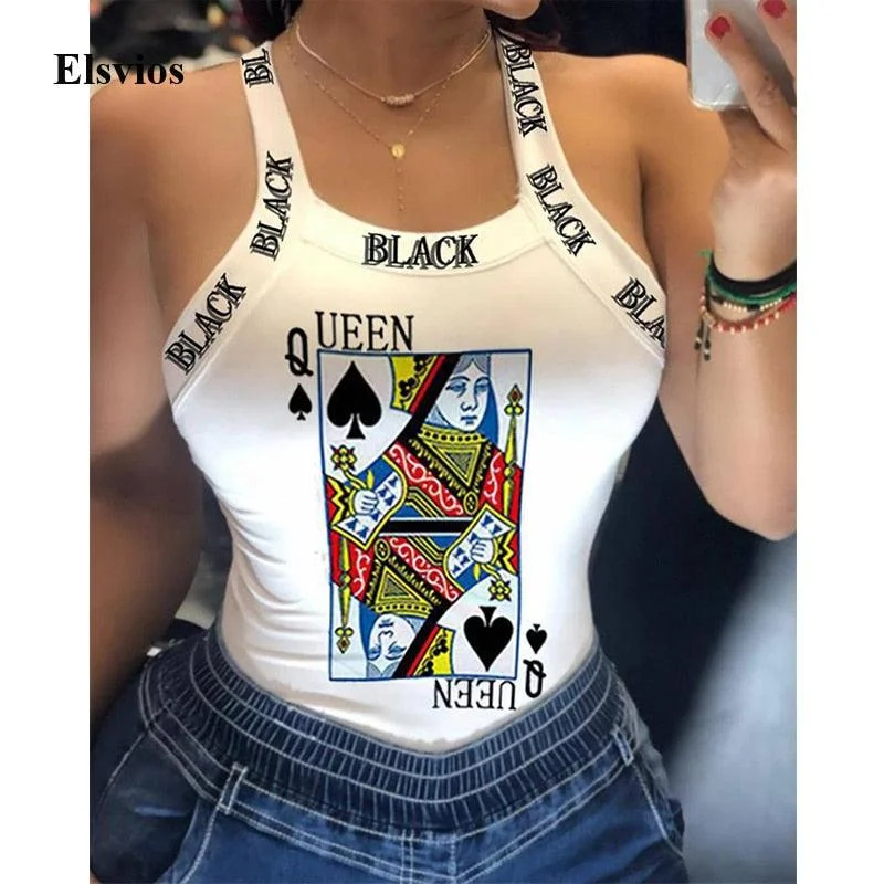 Women Sexy strap print T-shirt-- Lace Blend Ribbed Blend Corduroy Blend