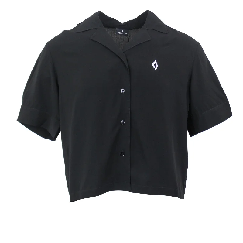 Black FLOWER SHIPPING HAWAII SHIRT-- Lace Blend Ribbed Blend Corduroy Blend