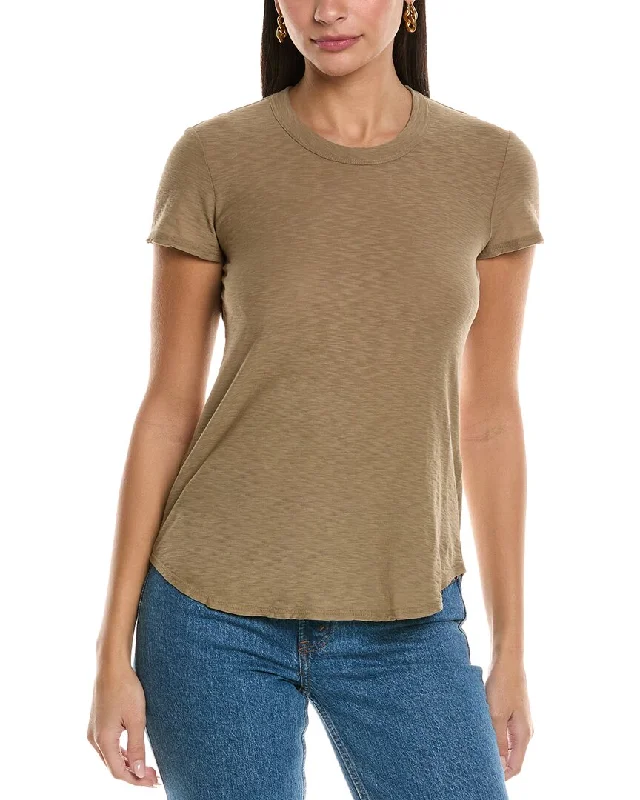 James Perse Slub T-Shirt-- Spandex Blend Rayon Blend Denim Blend
