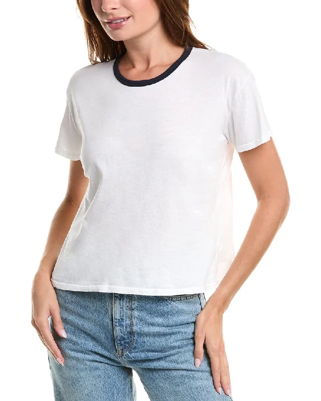 perfectwhitetee Boxy Ringer T-Shirt-- Iron Safe Non-Iron Wrinkle Free