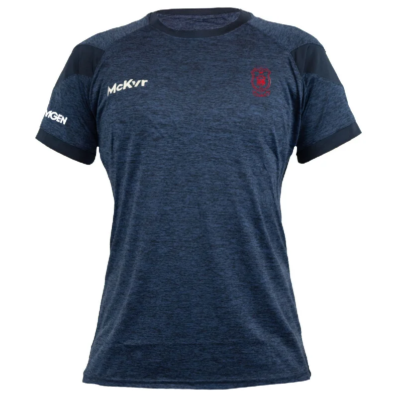 Mc Keever Cuala GAA Core 22 T-Shirt - Womens - Navy-- Houndstooth Herringbone Solid