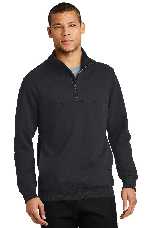 CornerStone 1/2-Zip Job Shirt. CS626-- Notch Collar Peter Pan Collar Cowl Neck