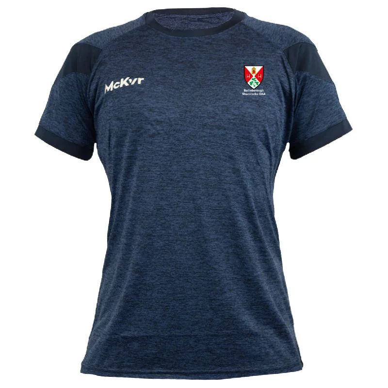 Mc Keever Bailieborough Shamrocks GAA Core 22 T-Shirt - Womens - Navy-- Lace Blend Ribbed Blend Corduroy Blend