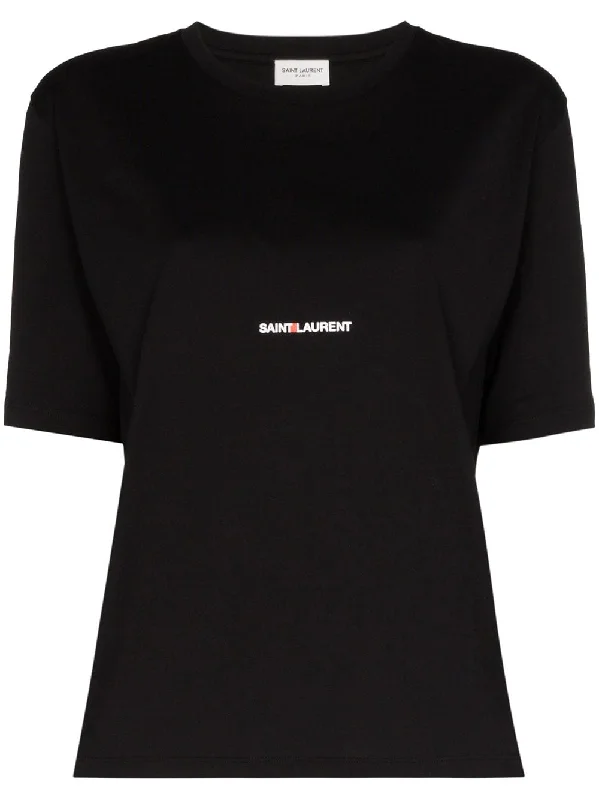 Saint Laurent Women'sT-Shirts And Polos-- Graphic Embroidered Appliqued