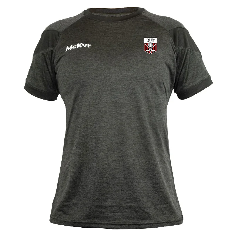 Mc Keever Trinity Gaels GAA Core 22 T-Shirt - Womens - Black-- Front Pockets Side Pockets Patch Pockets