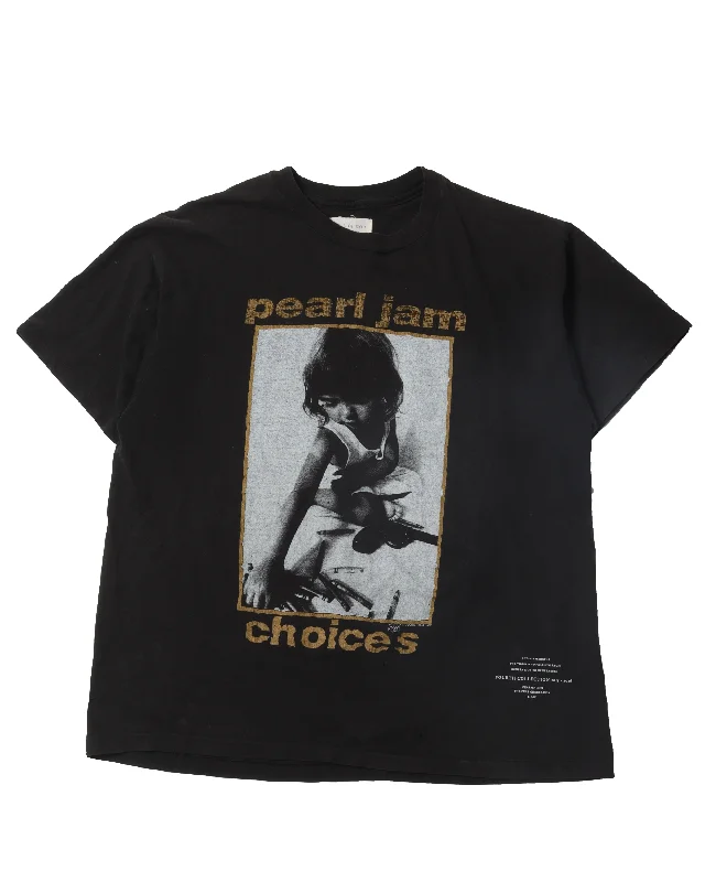 Resurrected Vintage Pearl Jam Shirt-- Satin Blend Silk Blend Wool Blend