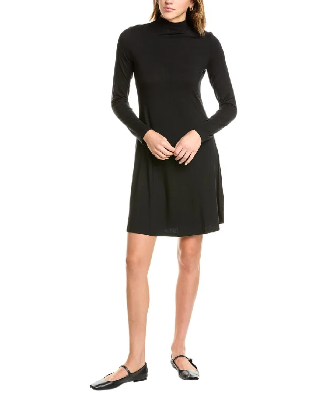 Vince Mock T-Shirt Dress-- Mesh Fabric Canvas Fabric Denim Fabric