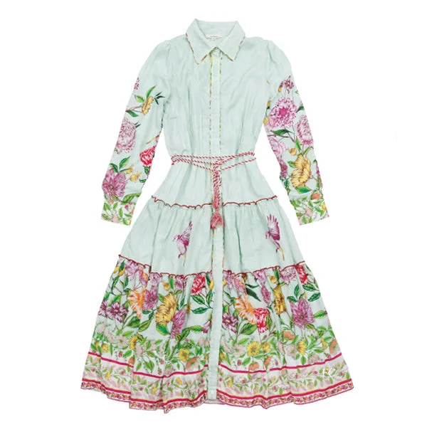 Mint green floral design dress by Alexandre Laurent Tunics Stylish elegant