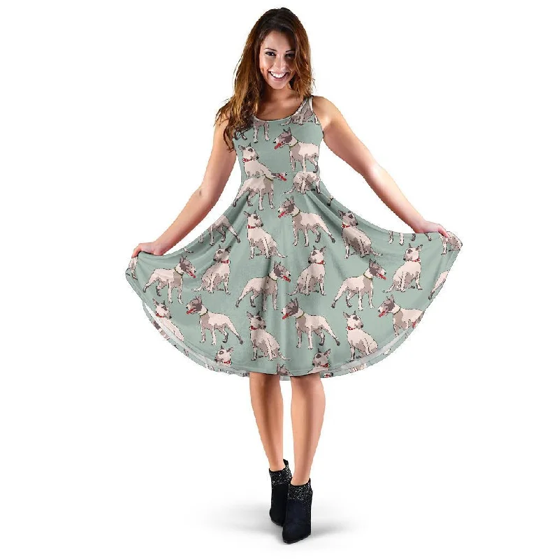 Bull Terrier Pattern Print Dress Tunics New arrival