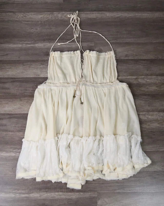 Honey Punch - Eternal Grace Crinkle Gauze Halter Dress Tunics Vintage classic