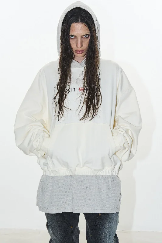 Layered Look Graphic Hoodie Hoodie with Drawstring Waist Adjustable Fitted