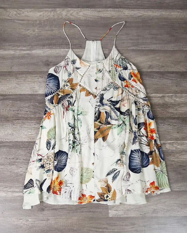 Final Sale - X Shophearts - Bohemian Day Dress in Tropical Print Tunics Versatile stylish