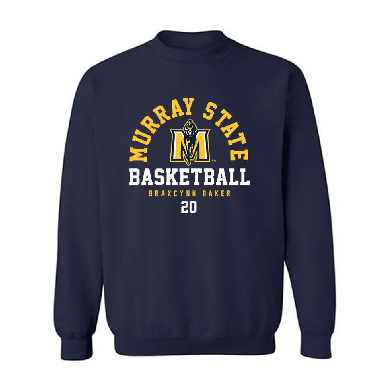 Murray State - NCAA Women's Basketball : Braxcynn Baker - Classic Fashion Shersey Crewneck Sweatshirt Hoodie with Hem Patch Decorative Personalized
