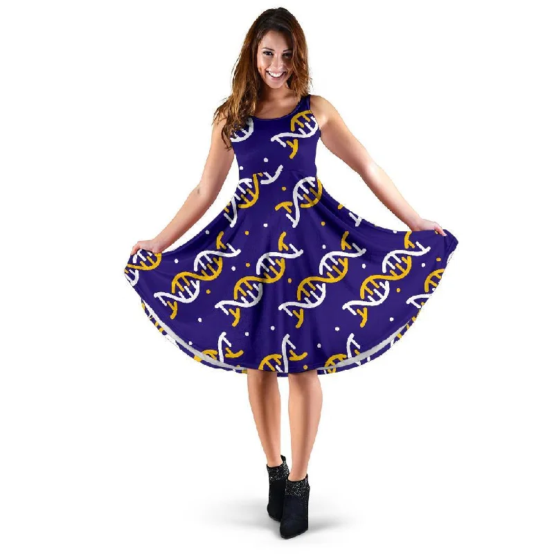Dna Print Pattern Dress Tunics Top rated