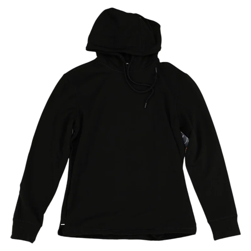 Black Solid Hoodie Hoodie with Print Artistic Unique