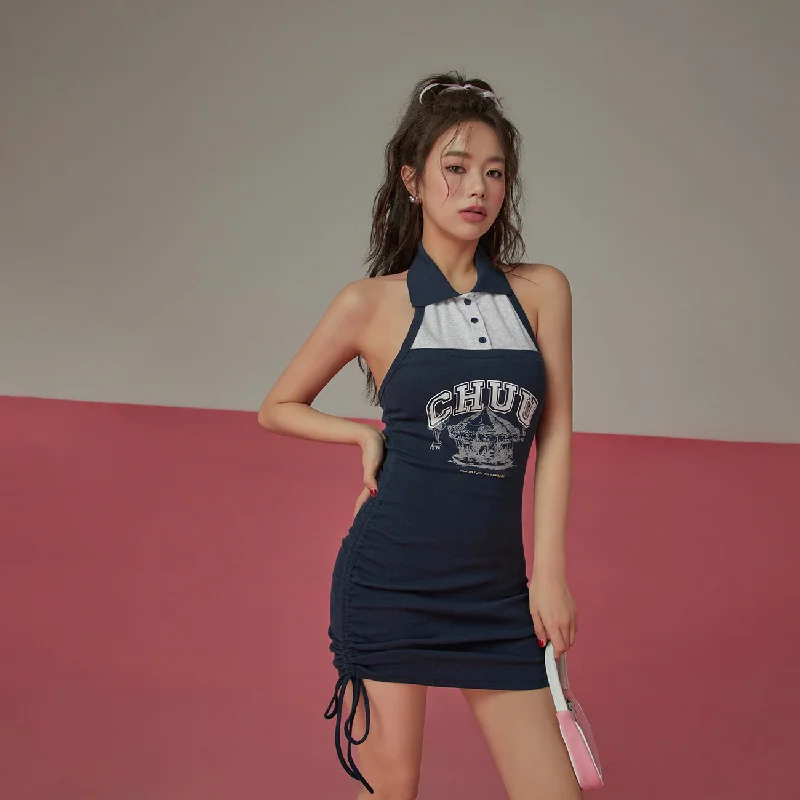 Chuu Carousel Halter Neck String Dress A-Line Day Work