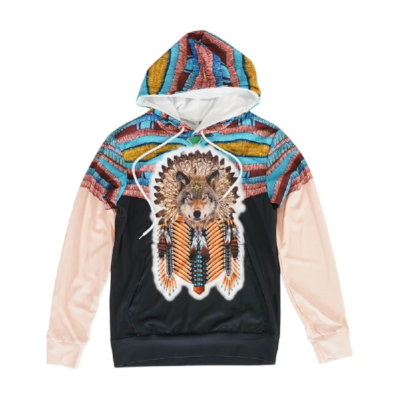 Multi Graphic Hoodie Hoodie with Illustration Artistic Creative
