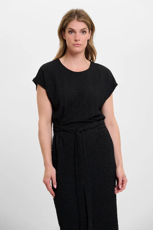 Juxa Dress - Black Halter Neckline Beach