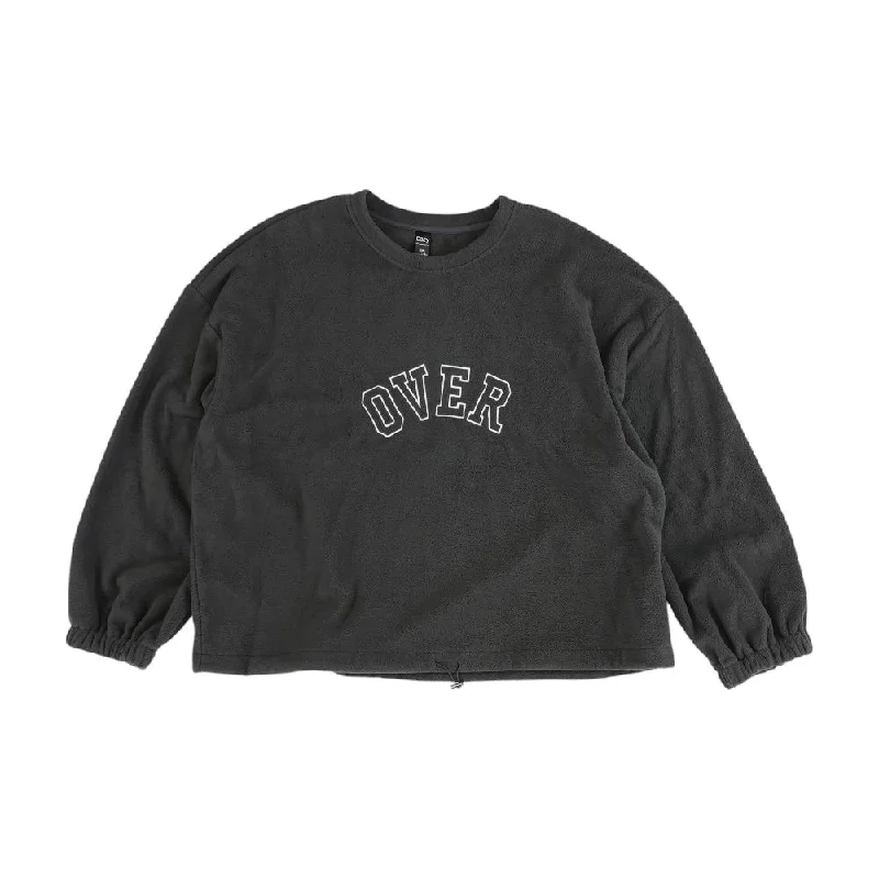 Gray Solid Sweatshirt Hoodie with Strings Custom Fit Adjustable